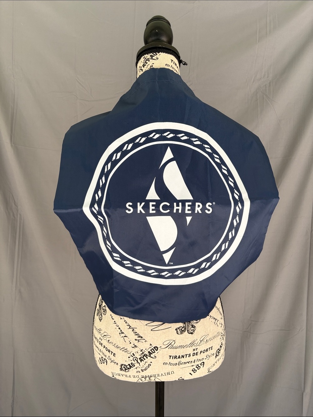 Skechers Navy and White Logo Nylon Drawstring Bag / Backpack